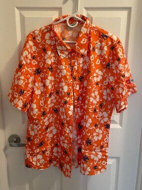 New York Mets Hawaiian Shirt Mens XL Orange New without Tags